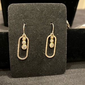 Silpada mixed metal and cz earrings